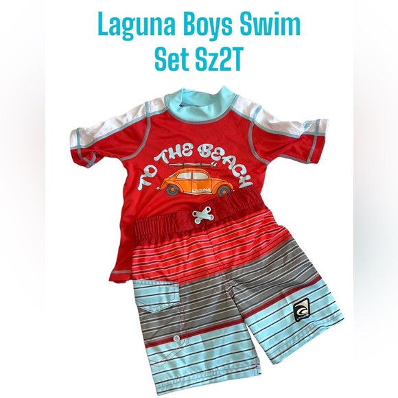Laguna Boys 2Pc VW Bug To The Beach Boys Swim Set Size 2T NWT - Picture 17 of 17